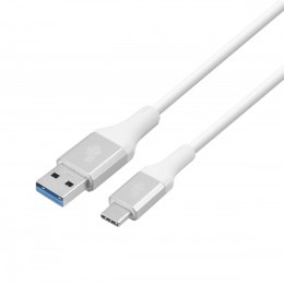 Kabel USB 3.0 - USB C 2m PREMIUM 3A biały TPE TB