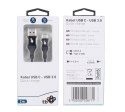 Kabel USB 3.0 - USB C 2m PREMIUM 3A czarny TPE TB
