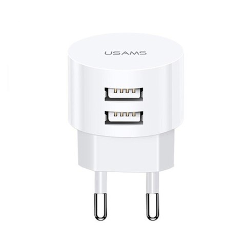 Ładowarka sieciowa T20 2XUSB 2,1A Okrągła USAMS