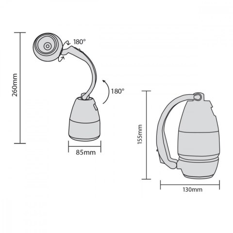 Lampa LED 3w1 latarka kempingowa biurkowa funkcja powerbanku MCE298 Maclean