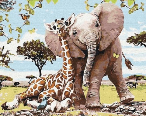 Obraz Paint it! Malowanie po numerach. Przyjaciele z safari Symag Obraz Paint it! Malowanie po numerach. Przyjaciele z safari Symag