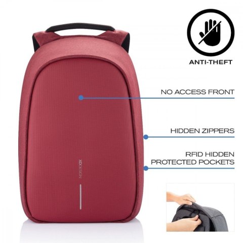 Plecak antykradzieżowy BOBBY HERO REGULAR RED XD DESIGN Plecak antykradzieżowy BOBBY HERO REGULAR RED XD DESIGN