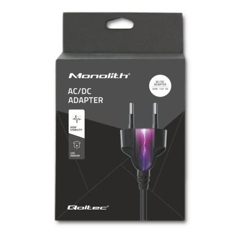 Zasilacz desktopowy 60W | 12V | 5A | 5.5*2.1 |+kabel zasilajcy Qoltec
