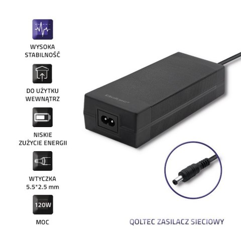 Zasilacz desktopowy 72W | 24V | 3A | 5.5*2.5 |+kabel zasilający Qoltec Zasilacz desktopowy 72W | 24V | 3A | 5.5*2.5 |+kabel zasilający Qoltec