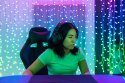 Inteligentna kurtyna Curtain 210 LED RGB+W 1,5/2,1m, przezroczysty przewód TWINKLY