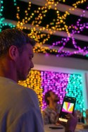 Inteligentna kurtyna Curtain 210 LED RGB+W 1,5/2,1m, przezroczysty przewód TWINKLY