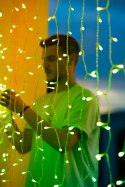 Inteligentna kurtyna Curtain 210 LED RGB+W 1,5/2,1m, przezroczysty przewód TWINKLY