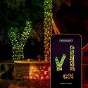 Inteligentne lampki choinkowe Strings 600 RGB LED, łańcuch, przezroczysty przewód, 48 m, IP44 TWINKLY