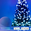 Inteligentne lampki choinkowe Strings 600 RGB LED, łańcuch, przezroczysty przewód, 48 m, IP44 TWINKLY