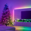 Inteligentne lampki choinkowe Strings 600 RGB LED, łańcuch, przezroczysty przewód, 48 m, IP44 TWINKLY