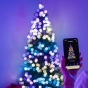 Inteligentne lampki choinkowe Strings 600 RGB LED, łańcuch, przezroczysty przewód, 48 m, IP44 TWINKLY