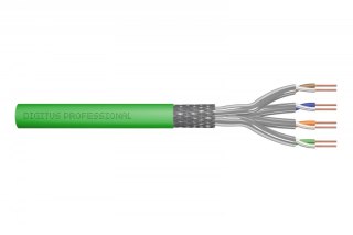 Kabel teleinformatyczny instalacyjny kat.8.2, S/FTP, Dca, AWG 22/1, LSOH, 100m, Zielony Digitus