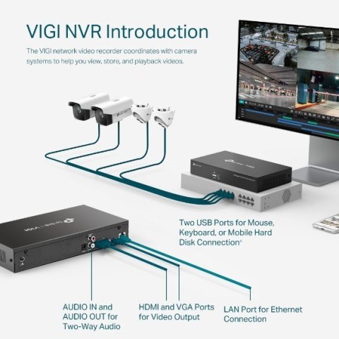 Sieciowy rejestrator wideo VIGI NVR1008H 8 Channel Video Recorder TP-LINK Sieciowy rejestrator wideo VIGI NVR1008H 8 Channel Video Recorder TP-LINK