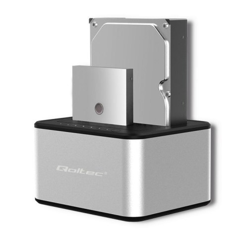 Stacja dokująca dysków 2xHDD/SSD | 2.5"/3.5" SATA | USB 3.0 | Klonowanie Qoltec Stacja dokująca dysków 2xHDD/SSD | 2.5"/3.5" SATA | USB 3.0 | Klonowanie Qoltec