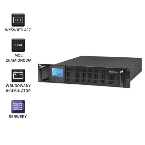 Zasilacz awaryjny UPS RACK | 1kVA | 800W | LCD Qoltec Zasilacz awaryjny UPS RACK | 1kVA | 800W | LCD Qoltec
