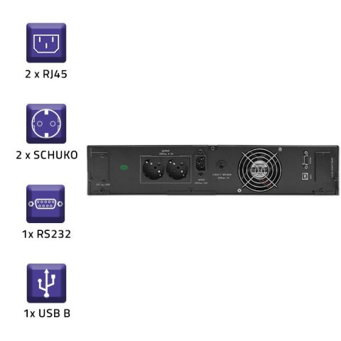 Zasilacz awaryjny UPS RACK | 1kVA | 800W | LCD Qoltec Zasilacz awaryjny UPS RACK | 1kVA | 800W | LCD Qoltec