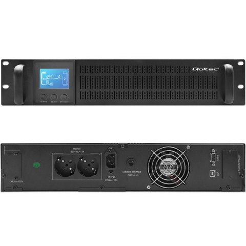 Zasilacz awaryjny UPS RACK | 1kVA | 800W | LCD Qoltec Zasilacz awaryjny UPS RACK | 1kVA | 800W | LCD Qoltec