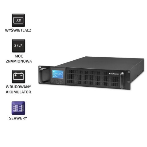 Zasilacz awaryjny UPS RACK | 2kVA | 1600W | LCD Qoltec Zasilacz awaryjny UPS RACK | 2kVA | 1600W | LCD Qoltec
