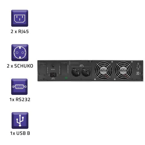 Zasilacz awaryjny UPS RACK | 2kVA | 1600W | LCD Qoltec Zasilacz awaryjny UPS RACK | 2kVA | 1600W | LCD Qoltec