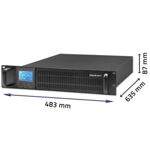 Zasilacz awaryjny UPS RACK | 2kVA | 1600W | LCD Qoltec Zasilacz awaryjny UPS RACK | 2kVA | 1600W | LCD Qoltec