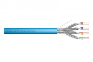 Kabel teleinformatyczny instalacyjny kat.6A, U/FTP, Dca, drut, AWG 23/1, LSOH, 100m ofoliowany Niebieski Digitus