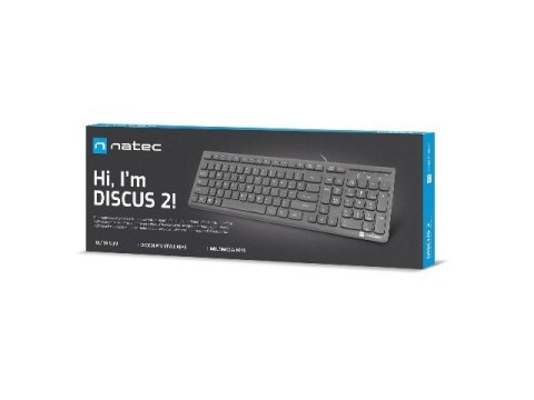 Klawiatura Discus 2 slim czarna Natec Klawiatura Discus 2 slim czarna Natec