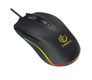 Mysz dla graczy przewodowa Predator Sensor SUNPLUS 190, rozdzielczość:800/1600/2400/4800/6400 DPI, 7 przycisków i rolka Rebeltec