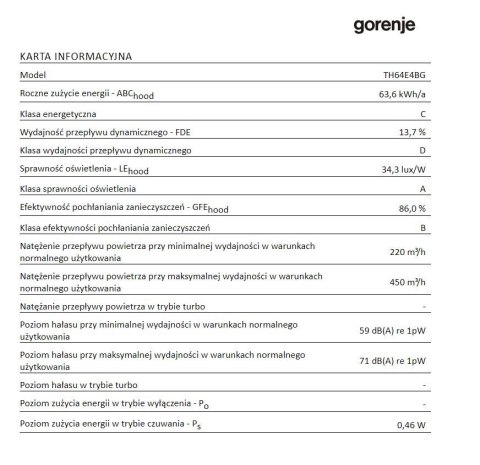 Okap teleskopowy TH64E4BG