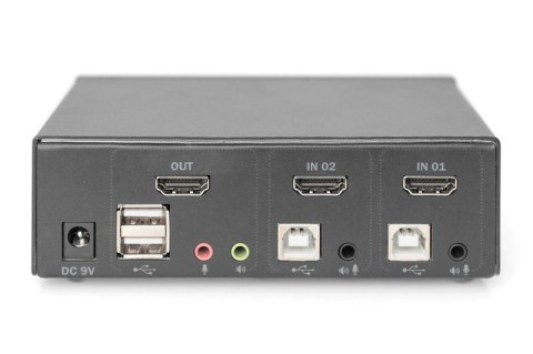 Przełącznik KVM 2 portowy HDMI, 4K 30Hz Digitus
