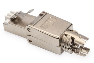Wtyk modularny RJ45 kat.6A, PoE++, 10GbE, STP, ekranowany, beznarzędziowy, zakręcany, metalowy, AWG 26-22, dł.50mm Digitus