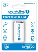 Akumulator 6F22/9V Ni-MH 320 mAh 1 szt. ready to use EverActive