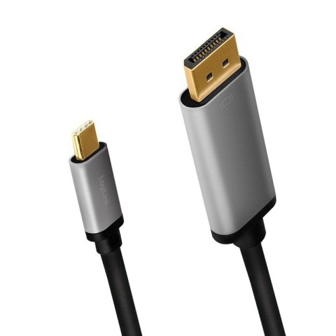 Kabel USB-C do DP, 4K 60Hz aluminiowy 1.8m LogiLink Kabel USB-C do DP, 4K 60Hz aluminiowy 1.8m LogiLink