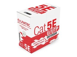 Kabel teleinformatyczny U/UTP kat.5E Zewnętrzny Suchy 100% Miedź 305m - 10 lat gwarancji Q-LANTEC