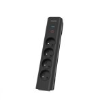 Listwa antyprzepięciowa SPN7040BA/60 4 gniazda AC, 2m Czarna Philips