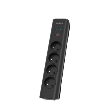 Listwa antyprzepięciowa SPN7040BA/60 4 gniazda AC, 2m Czarna Philips