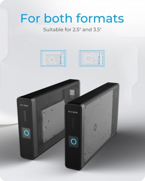 Obudowa IB-382H-C31 2,5/3,5 HDD z wbudowanym HUB 1xUSB-C, 2xUSB -A, 12V2A IcyBox Obudowa IB-382H-C31 2,5/3,5 HDD z wbudowanym HUB 1xUSB-C, 2xUSB -A, 12V2A IcyBox
