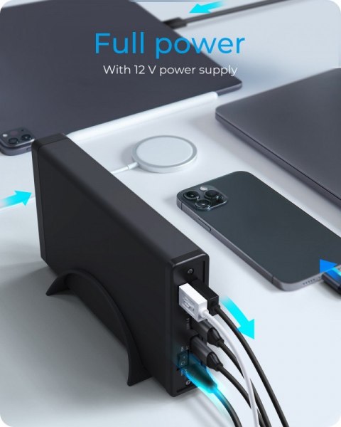 Obudowa IB-382H-C31 2,5/3,5 HDD z wbudowanym HUB 1xUSB-C, 2xUSB -A, 12V2A IcyBox Obudowa IB-382H-C31 2,5/3,5 HDD z wbudowanym HUB 1xUSB-C, 2xUSB -A, 12V2A IcyBox