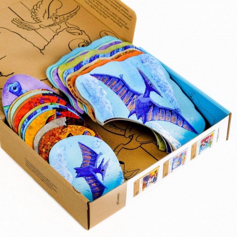 Puzzle dwuelementowe Dinozaury i ich dzieci Muduko Puzzle dwuelementowe Dinozaury i ich dzieci Muduko