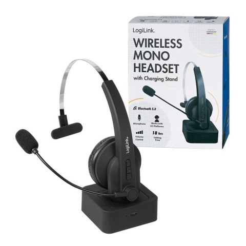 Słuchawka Bluetooth z mikrofonem, stacja ładowania LogiLink Słuchawka Bluetooth z mikrofonem, stacja ładowania LogiLink
