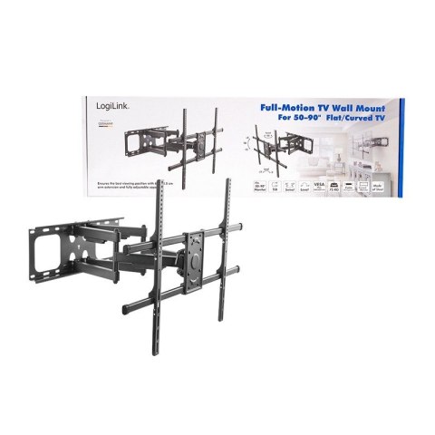 Uchwyt ścienny do TV, VESA, 50-90 cali, max. 75kg LogiLink Uchwyt ścienny do TV, VESA, 50-90 cali, max. 75kg LogiLink