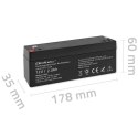 Akumulator AGM | 12V | 2.3Ah | max. 34.5A Qoltec