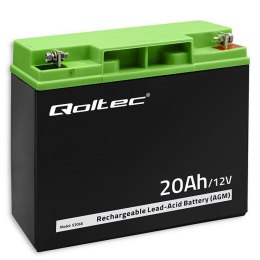 Akumulator AGM | 12V | 20Ah | max. 300A Qoltec