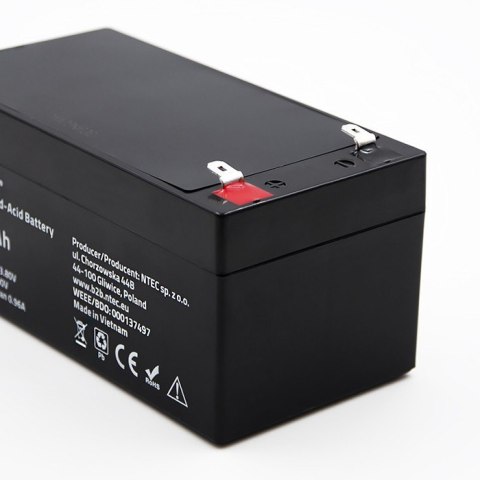 Akumulator AGM | 12V | 3.3Ah | max. 49.5A Qoltec Akumulator AGM | 12V | 3.3Ah | max. 49.5A Qoltec