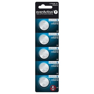 Bateria litowa CR2016 blister 5 szt. EverActive