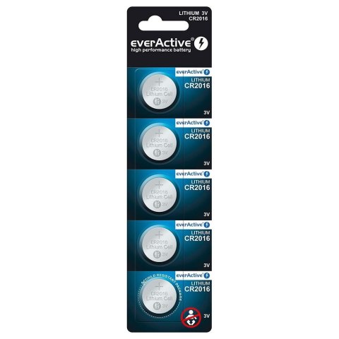 Bateria litowa CR2016 blister 5 szt. EverActive