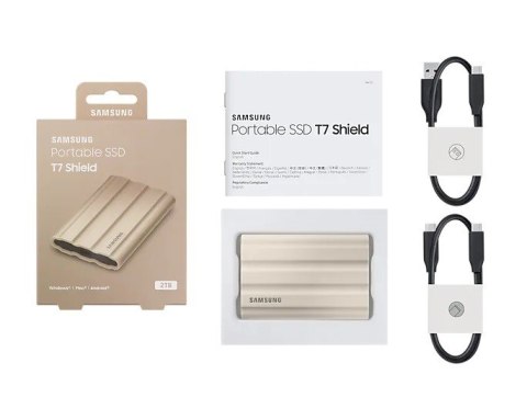 Dysk SSD T7 Shield 2TB USB 3.2, beżowy Samsung