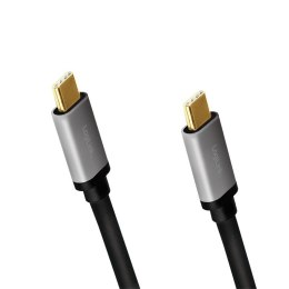 Kabel USB-C M/M, 4K/60 Hz, PD aluminiowy 1m LogiLink