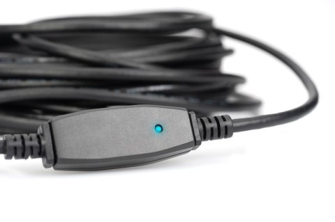 Kabel przedłużający USB 3.0 SuperSpeed Typ USB A/USB A M/Ż aktywny 20m Czarny Digitus