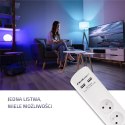 Listwa antyprzepięciowa | 4 gniazda | 2xUSB | 1.8m | Biała Qoltec