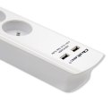 Listwa antyprzepięciowa | 4 gniazda | 2xUSB | 1.8m | Biała Qoltec